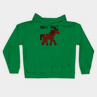 Dumb lookin pixel horse Kids Hoodie